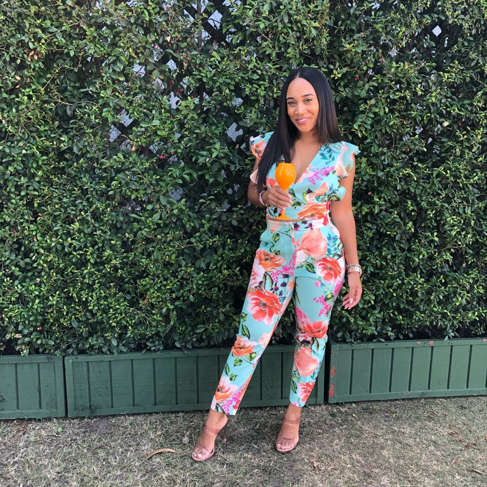 Colorful floral Pantsuit